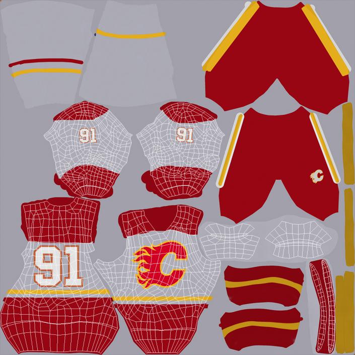 3D Hockey Jersey Calgary Flames model