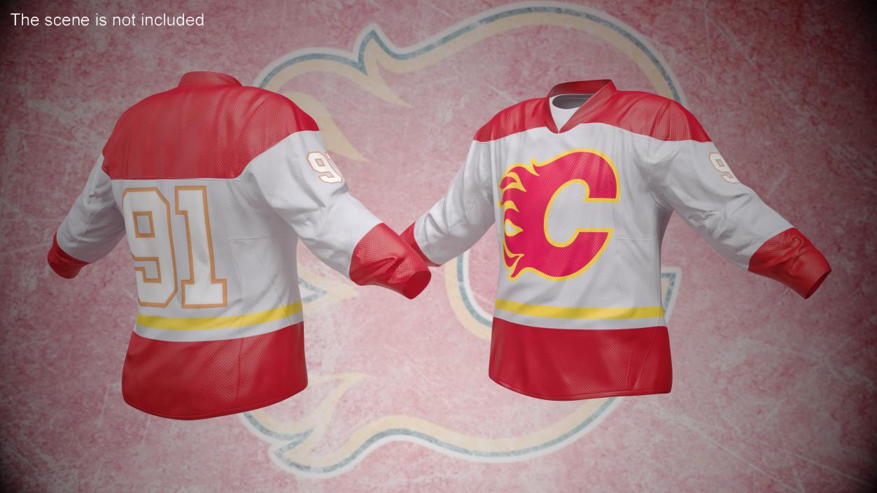 3D Hockey Jersey Calgary Flames model