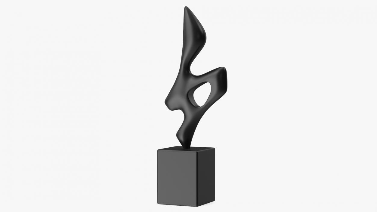 3D Home Decor Sculpture Wooden Black model