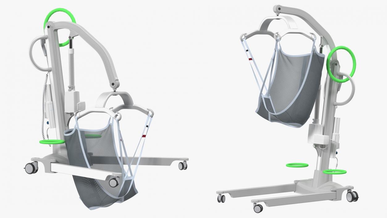 3D model Patient Lift with Sling Rigged