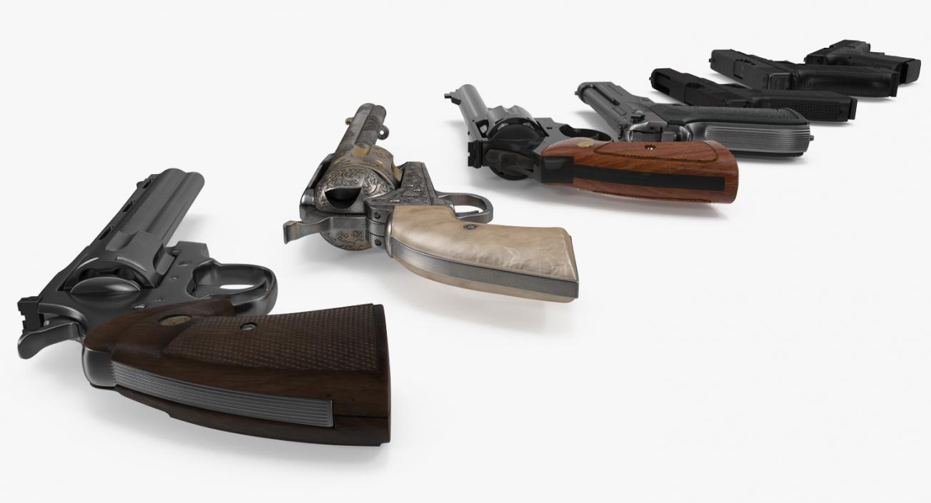 3D Pistols Collection model