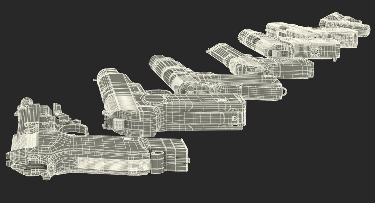 3D Pistols Collection model