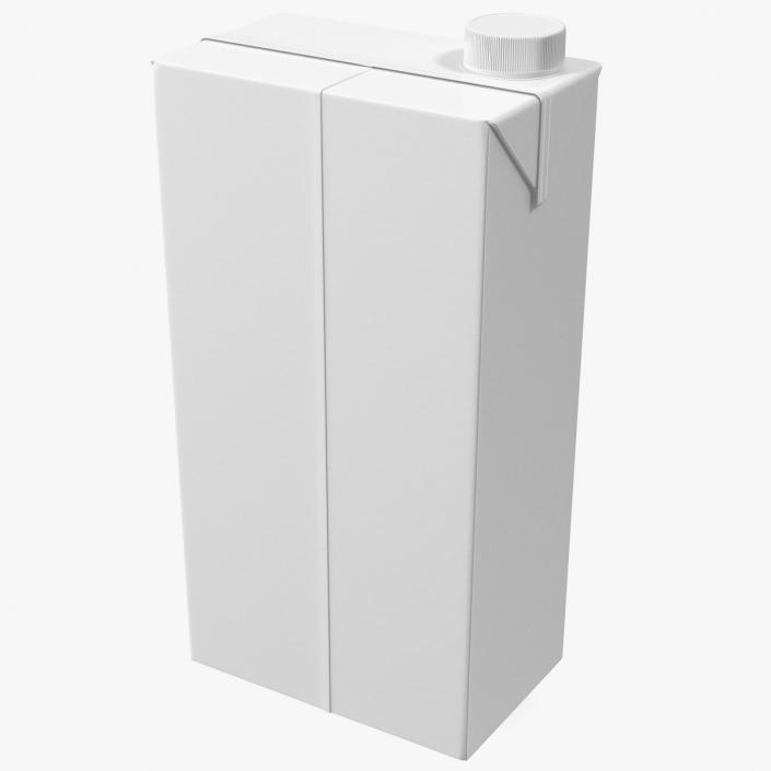 3D model Rectangular Aseptic Carton with Cap