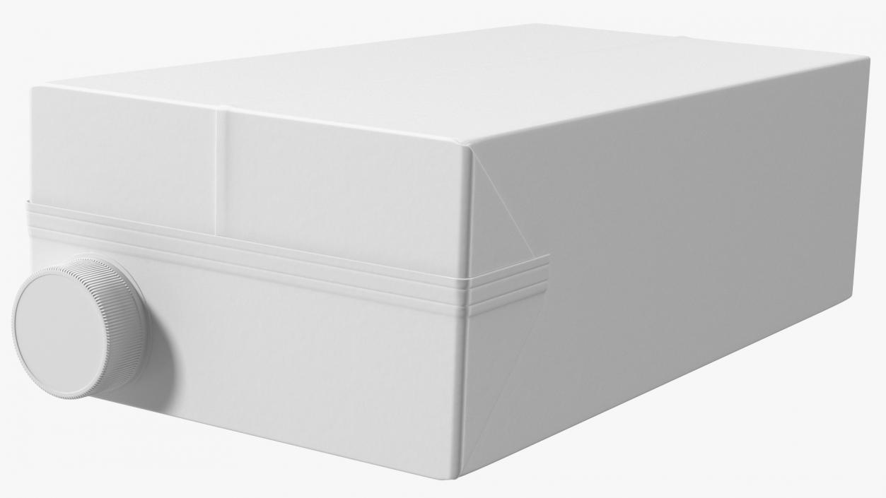 3D model Rectangular Aseptic Carton with Cap