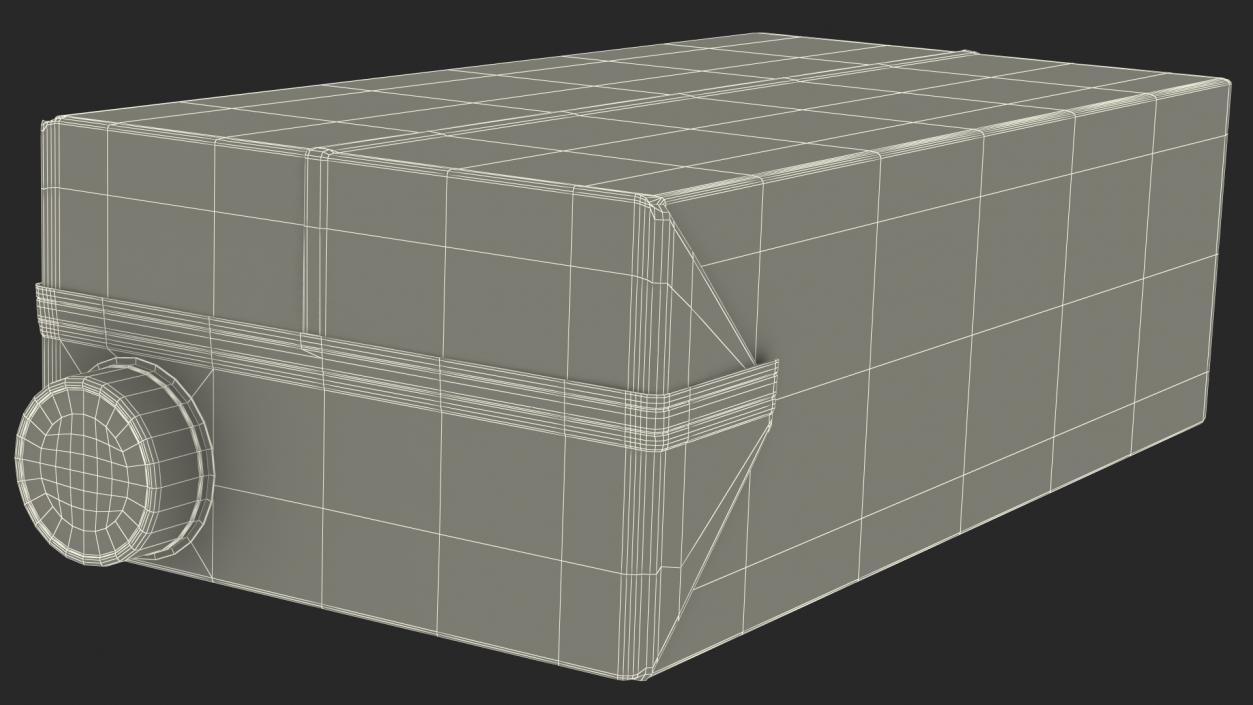 3D model Rectangular Aseptic Carton with Cap