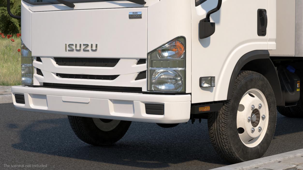 3D Box Truck Isuzu NPR 2018 Mockup