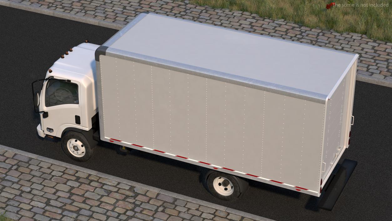 3D Box Truck Isuzu NPR 2018 Mockup