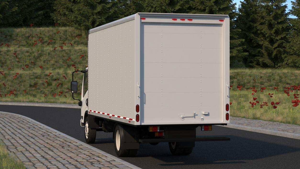 3D Box Truck Isuzu NPR 2018 Mockup