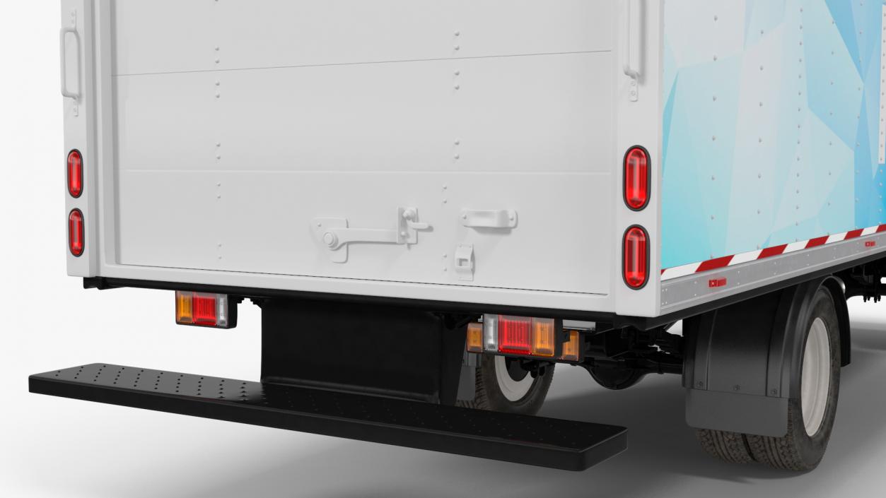 3D Box Truck Isuzu NPR 2018 Mockup