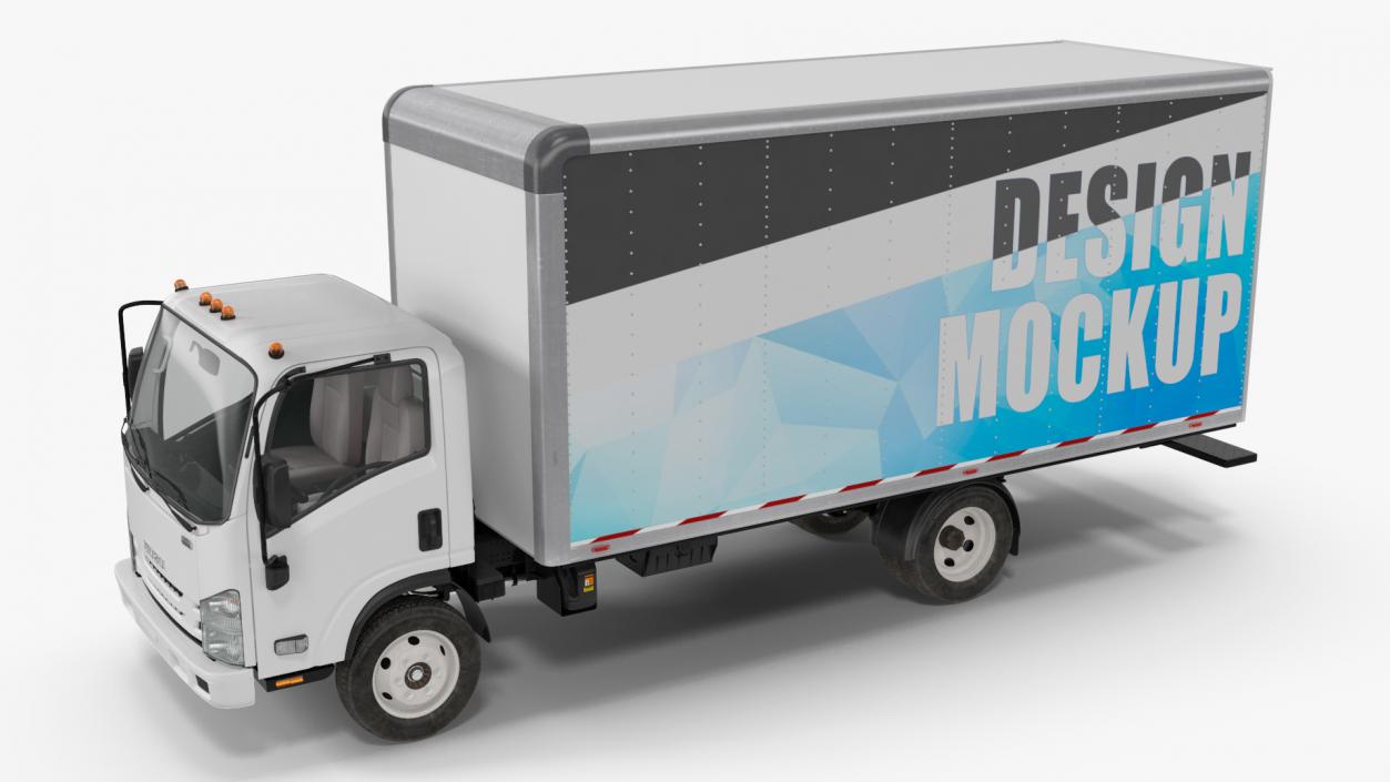 3D Box Truck Isuzu NPR 2018 Mockup