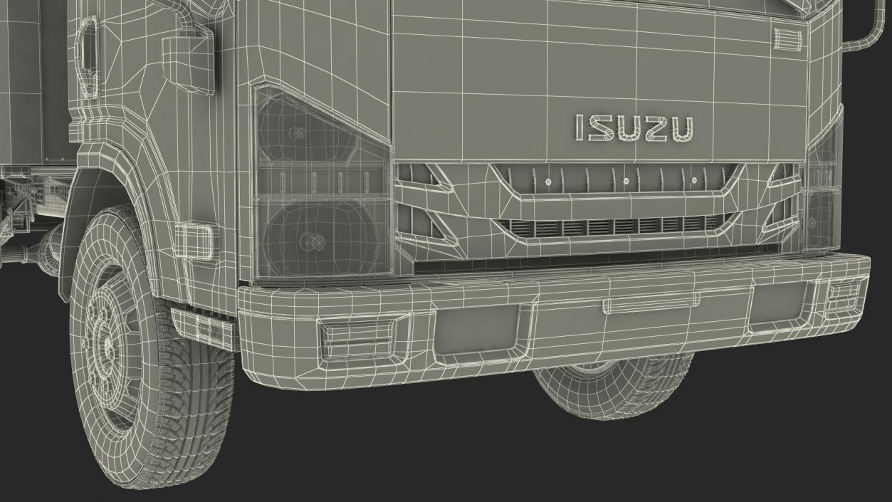 3D Box Truck Isuzu NPR 2018 Mockup