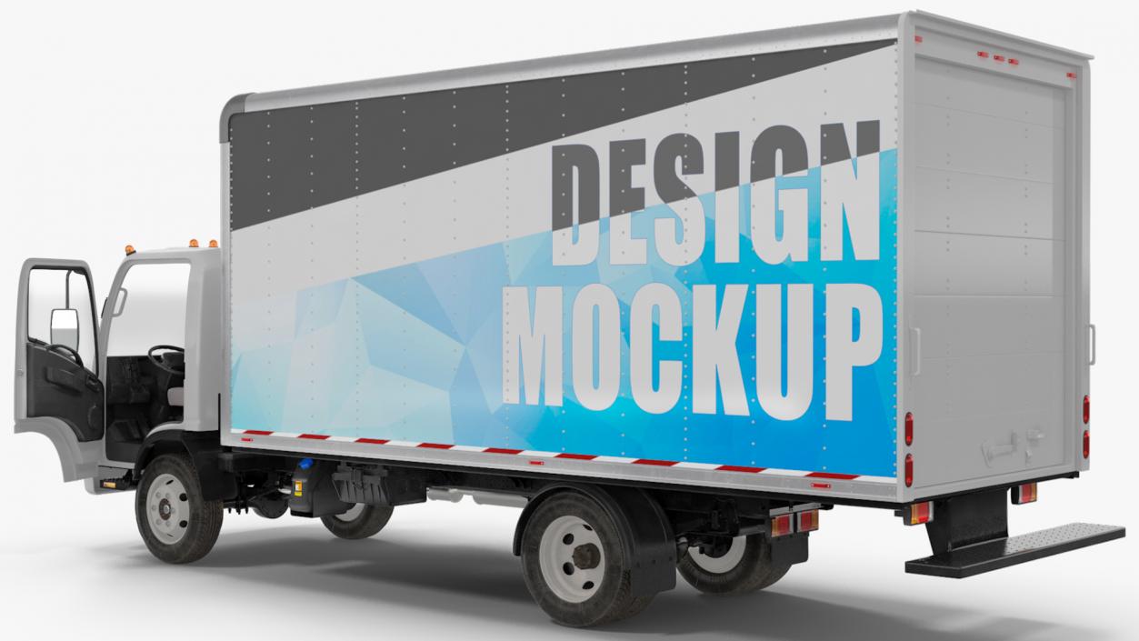 3D Box Truck Isuzu NPR 2018 Mockup