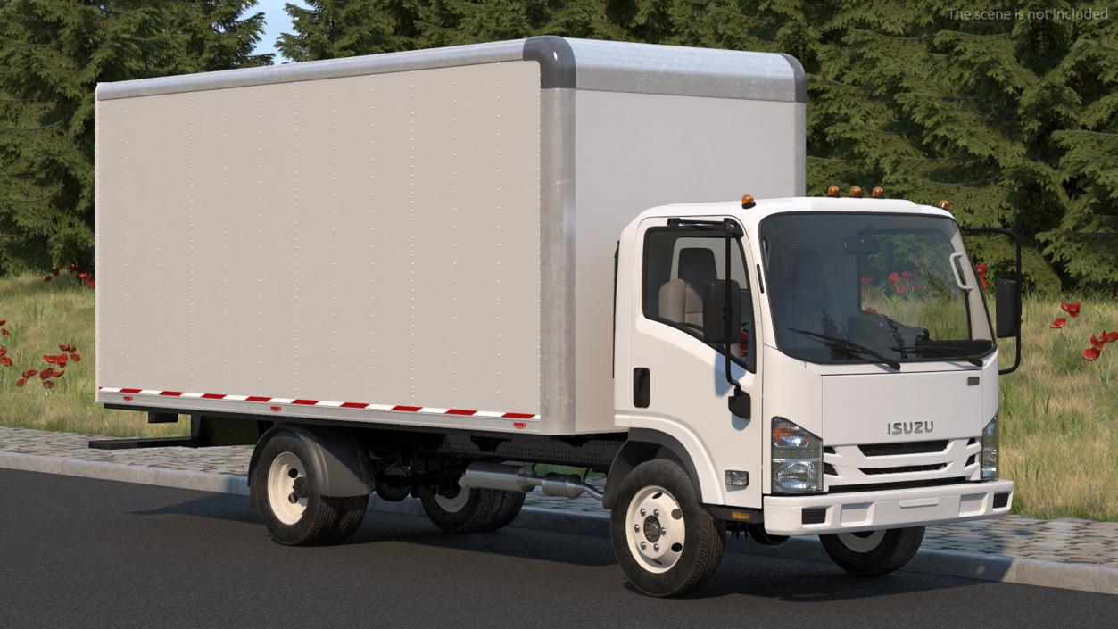 3D Box Truck Isuzu NPR 2018 Mockup