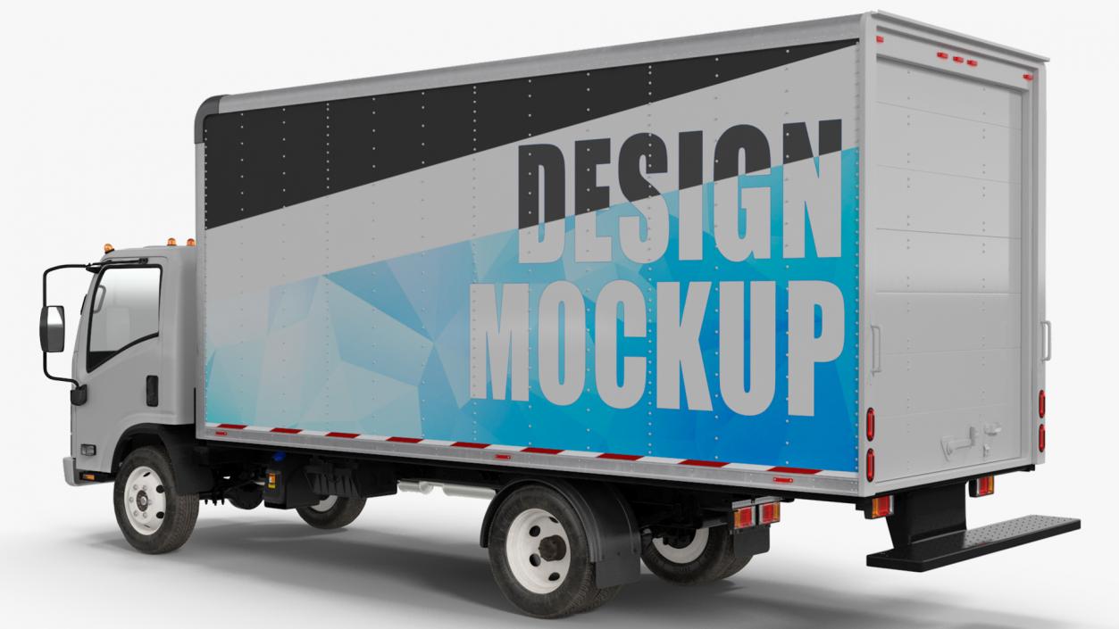 3D Box Truck Isuzu NPR 2018 Mockup