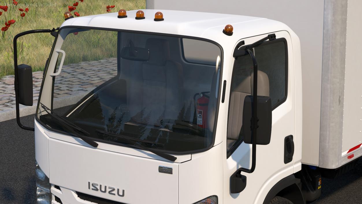 3D Box Truck Isuzu NPR 2018 Mockup