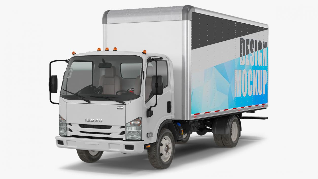 3D Box Truck Isuzu NPR 2018 Mockup