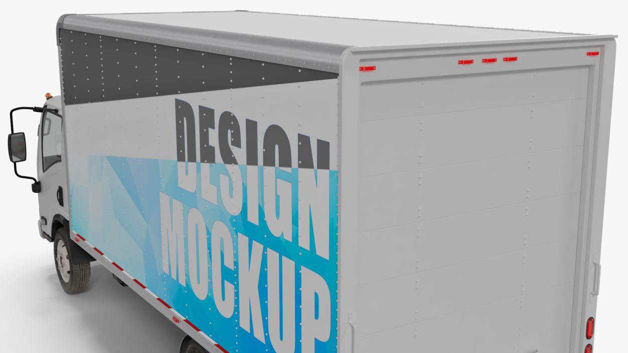 3D Box Truck Isuzu NPR 2018 Mockup