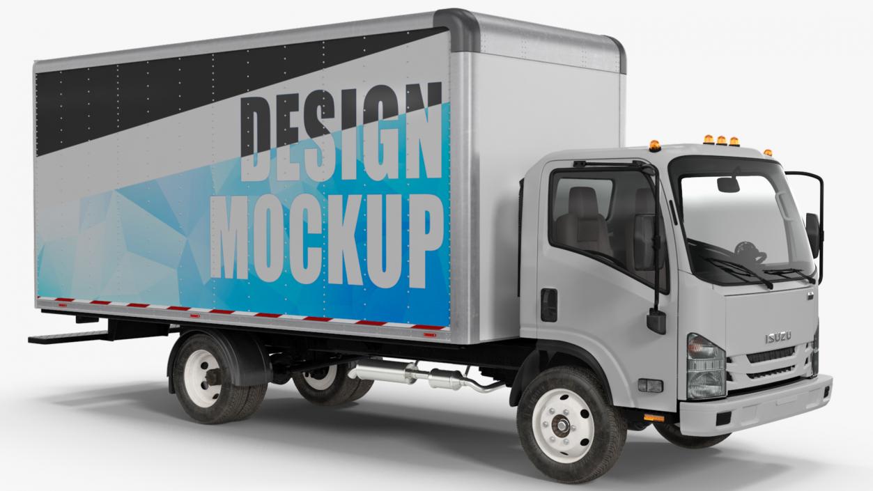 3D Box Truck Isuzu NPR 2018 Mockup