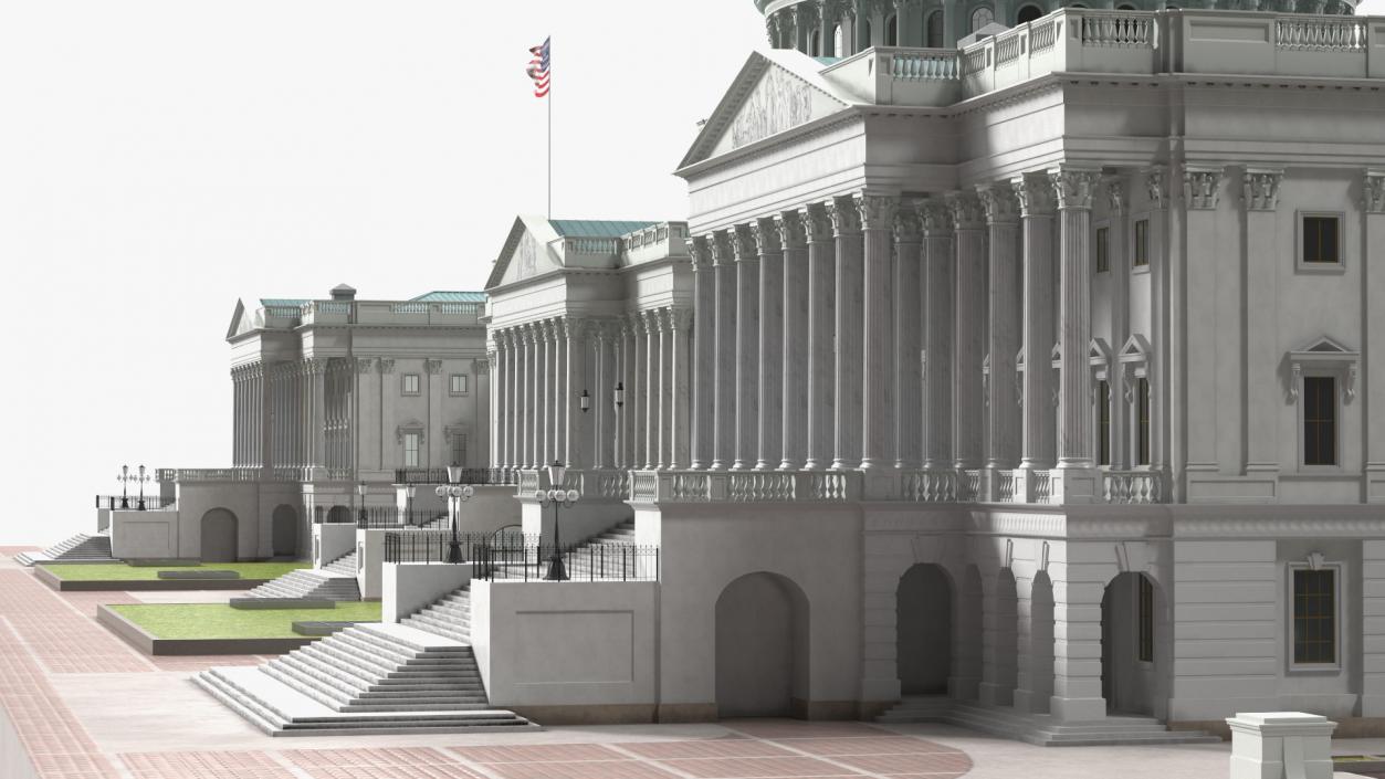 3D model Washington DC United States Capitol