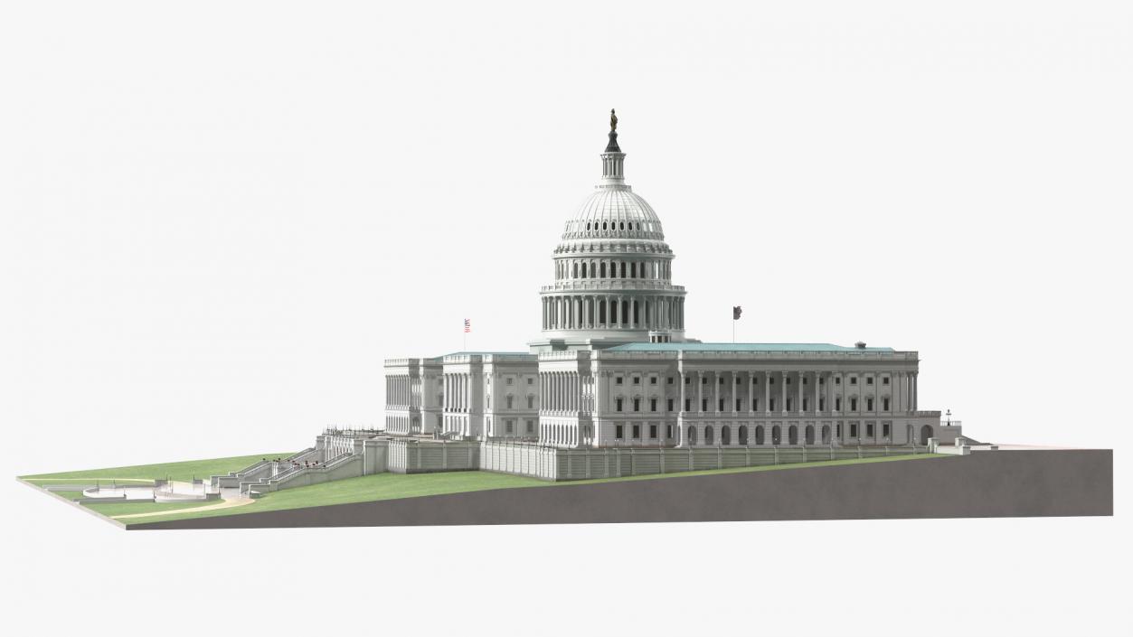 3D model Washington DC United States Capitol