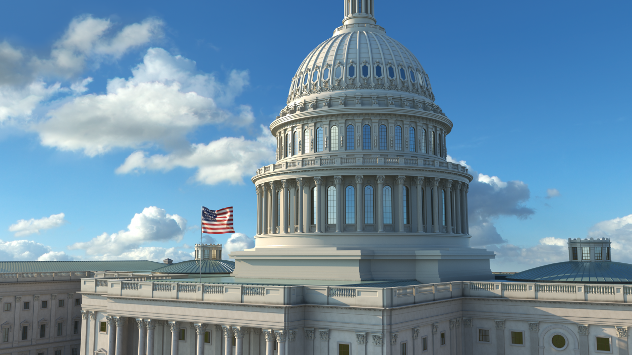 3D model Washington DC United States Capitol