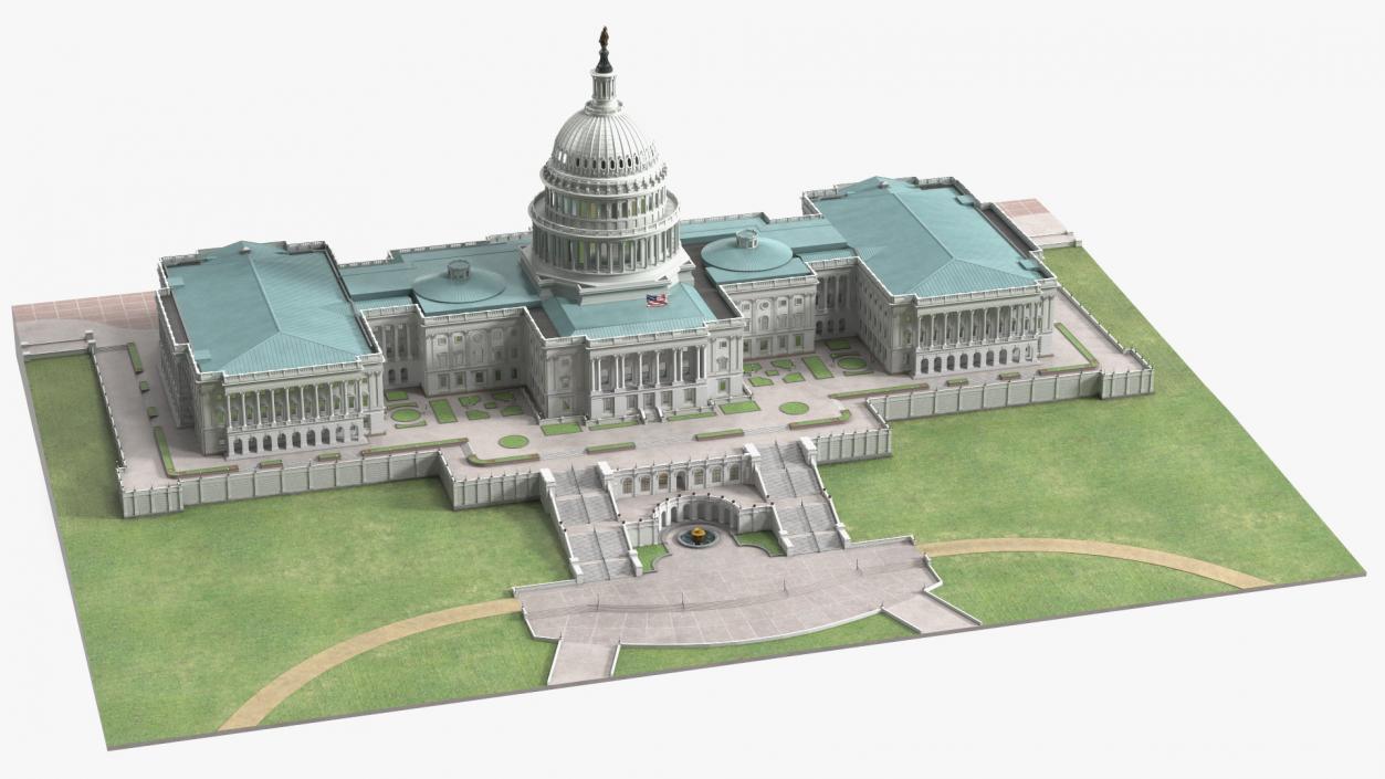 3D model Washington DC United States Capitol