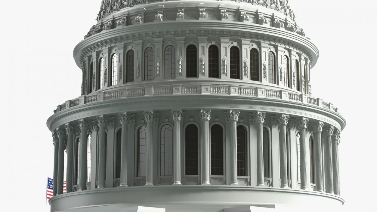 3D model Washington DC United States Capitol