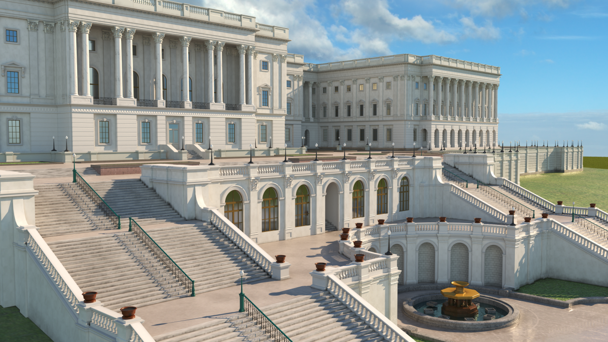 3D model Washington DC United States Capitol