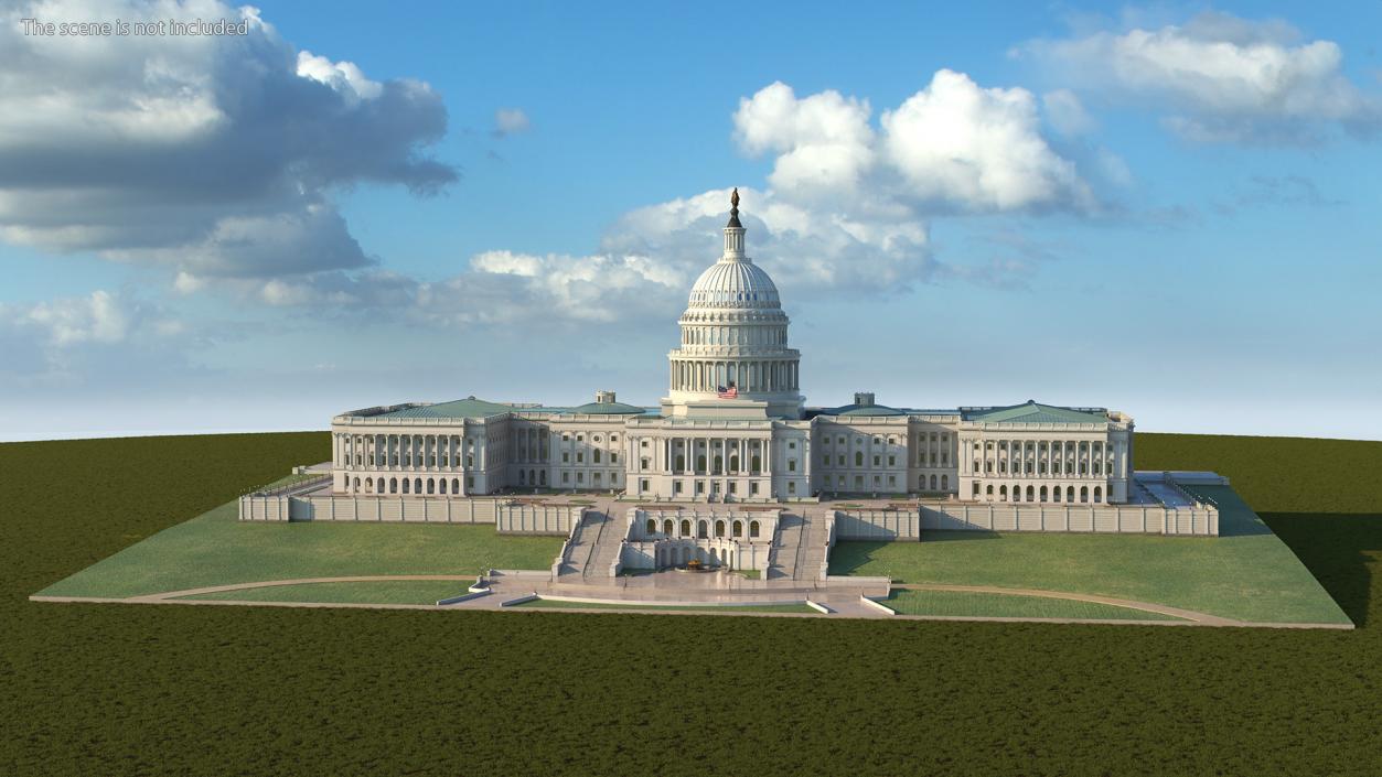 3D model Washington DC United States Capitol