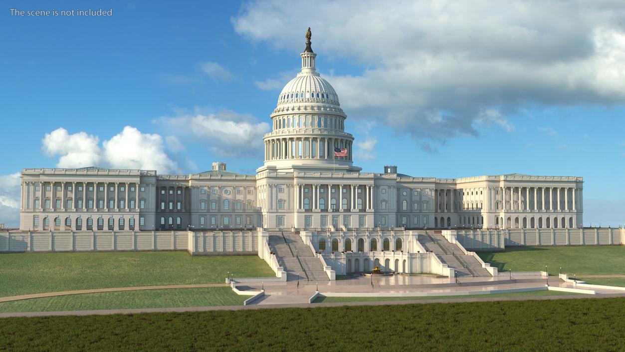 3D model Washington DC United States Capitol