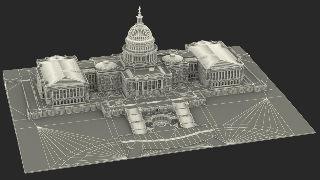 3D model Washington DC United States Capitol