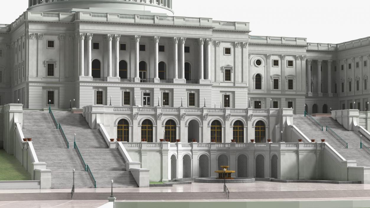 3D model Washington DC United States Capitol