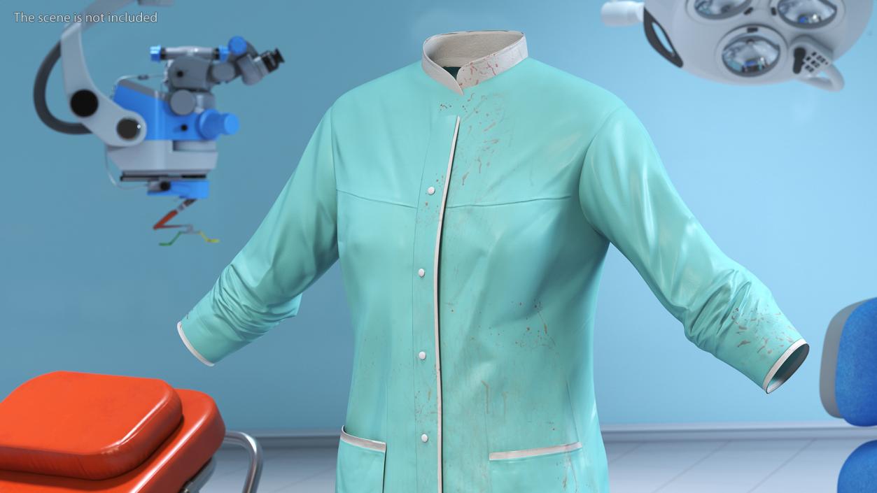 3D model Female Lab Coat and Pants