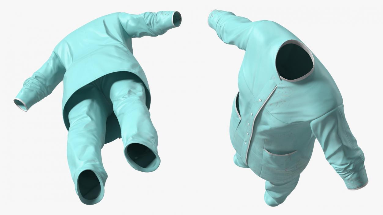 3D model Female Lab Coat and Pants