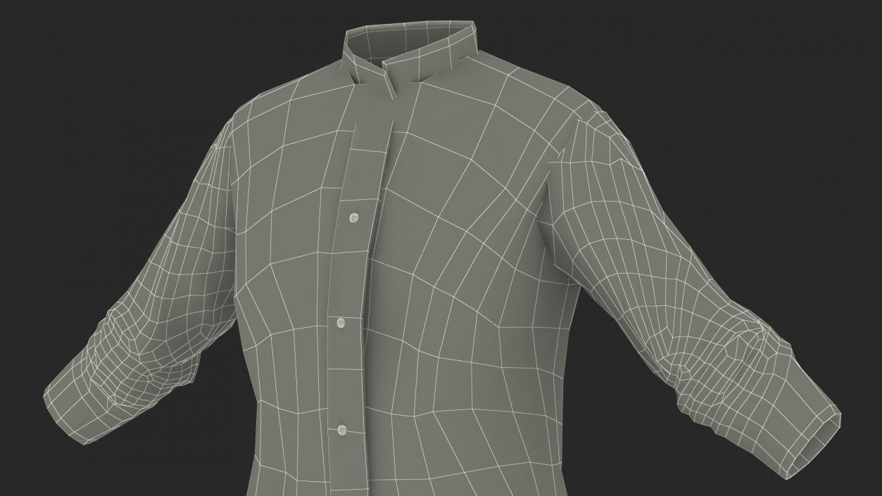 3D model Female Lab Coat and Pants