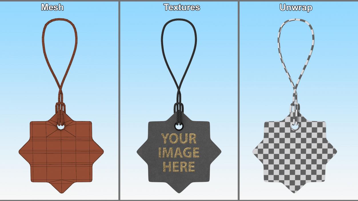 3D model Label Tag Star Your Image