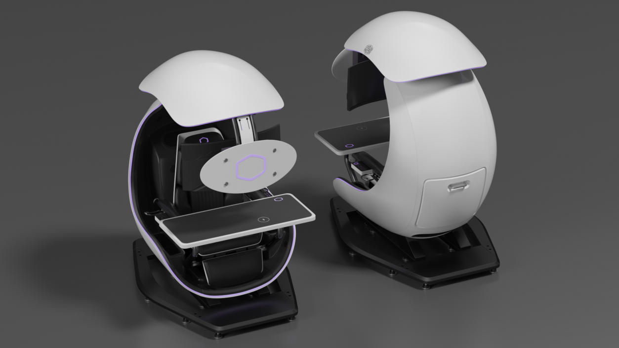 3D model Immersive Gaming Station White