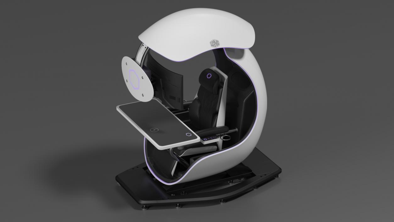 3D model Immersive Gaming Station White