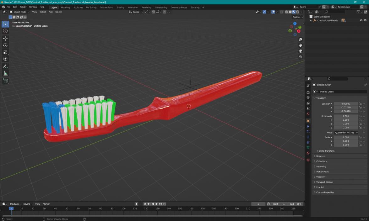 3D model Classical Toothbrush