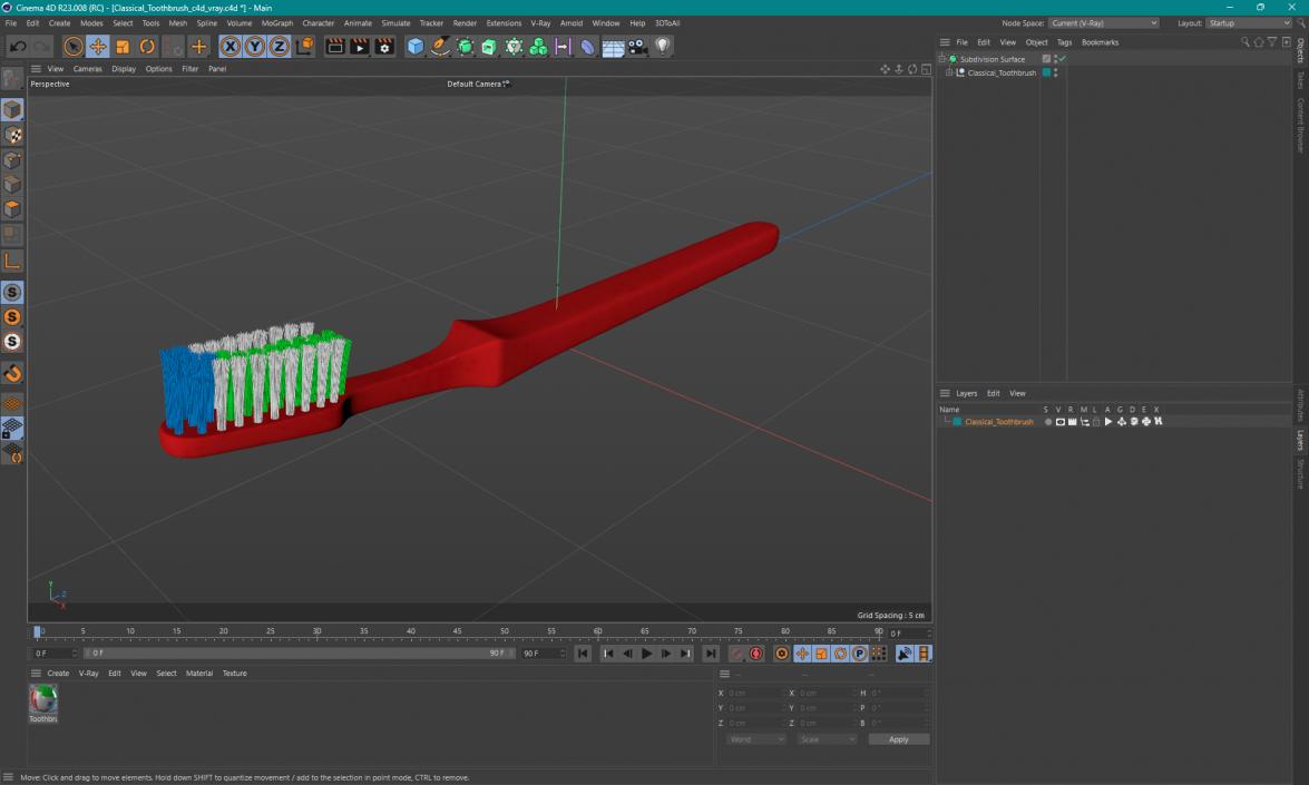 3D model Classical Toothbrush