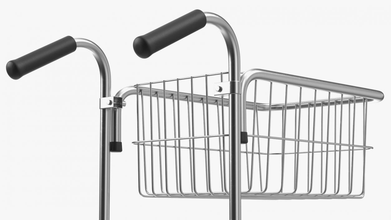 Mini Trolley with File Shelf and Basket 3D model