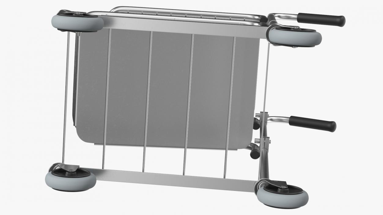 Mini Trolley with File Shelf and Basket 3D model