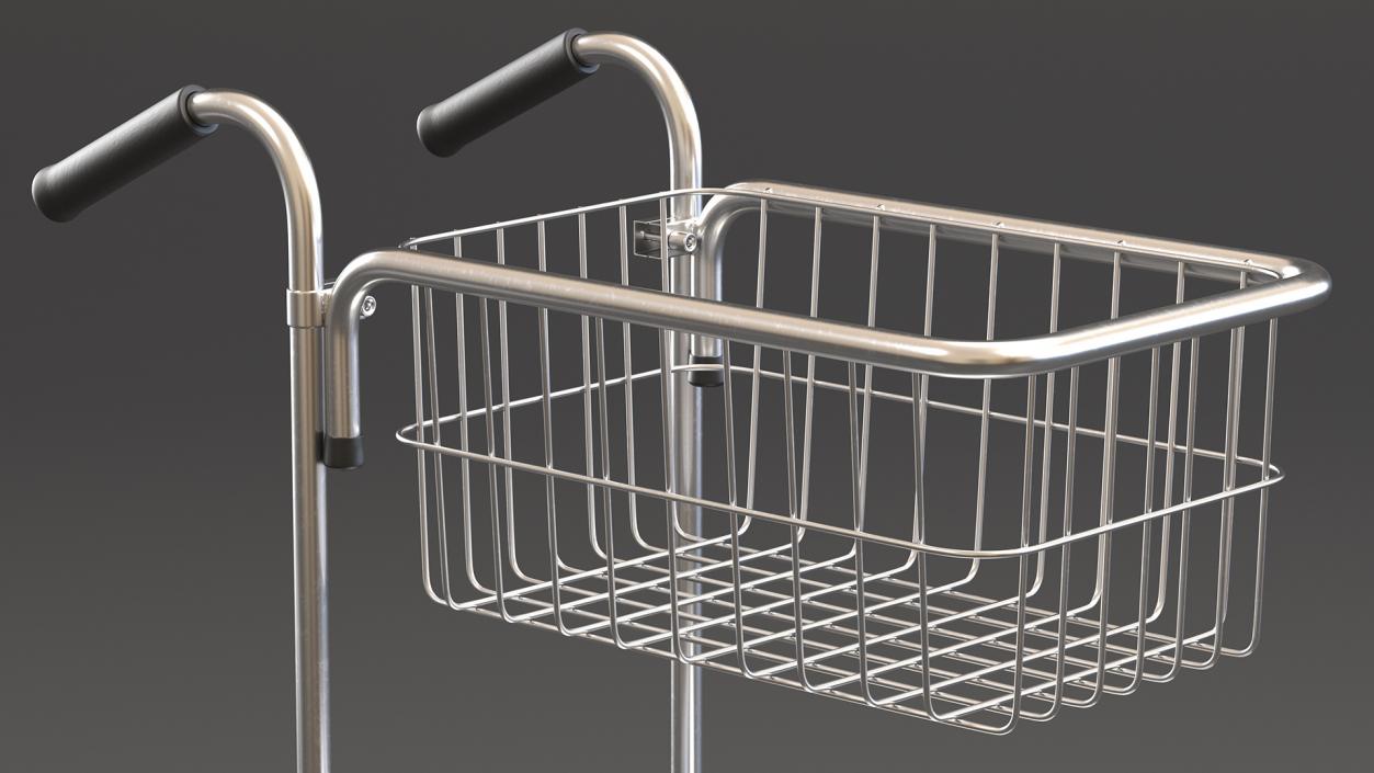 Mini Trolley with File Shelf and Basket 3D model