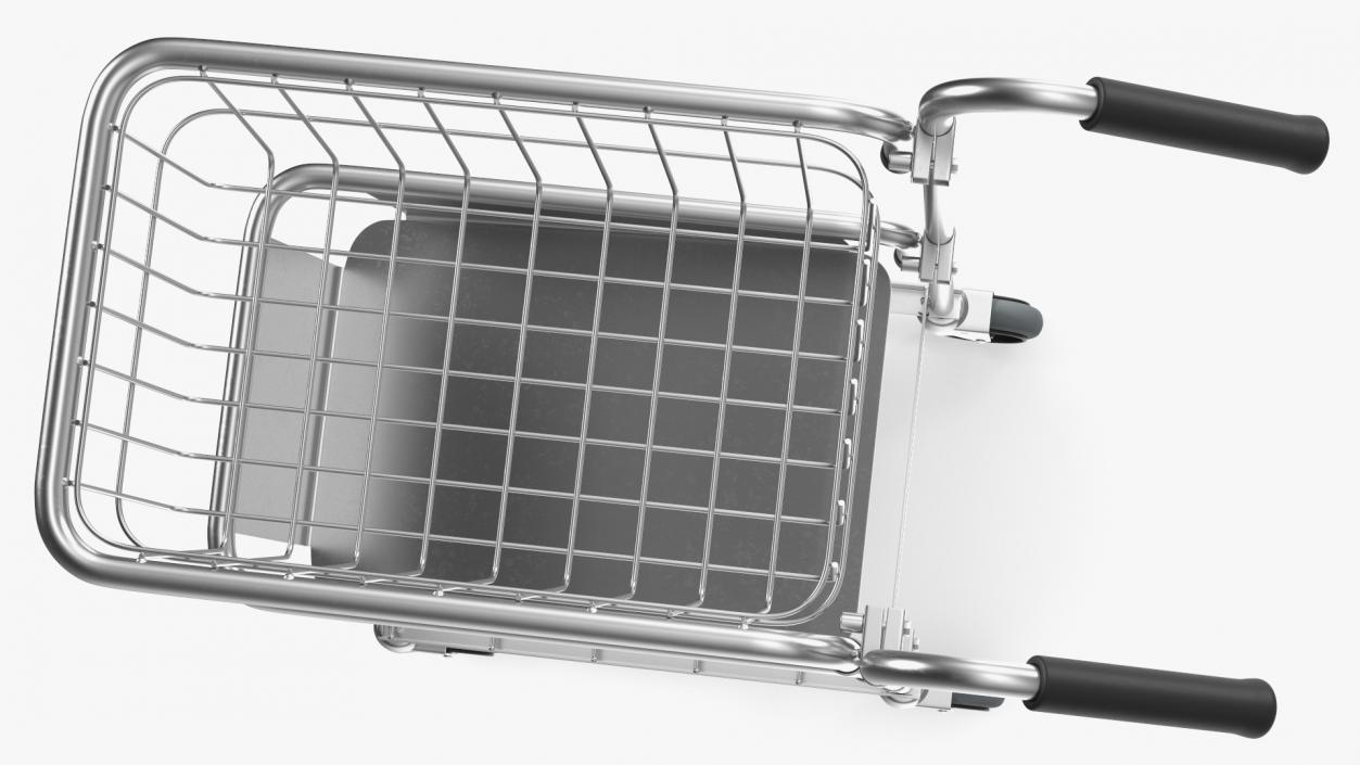 Mini Trolley with File Shelf and Basket 3D model