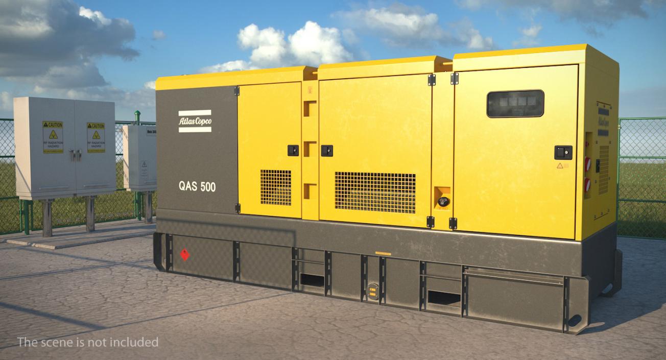 Industrial Diesel Generator Atlas Copco 3D model