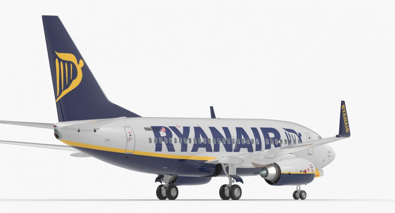 3D Boeing 737-600 with Interior Ryanair