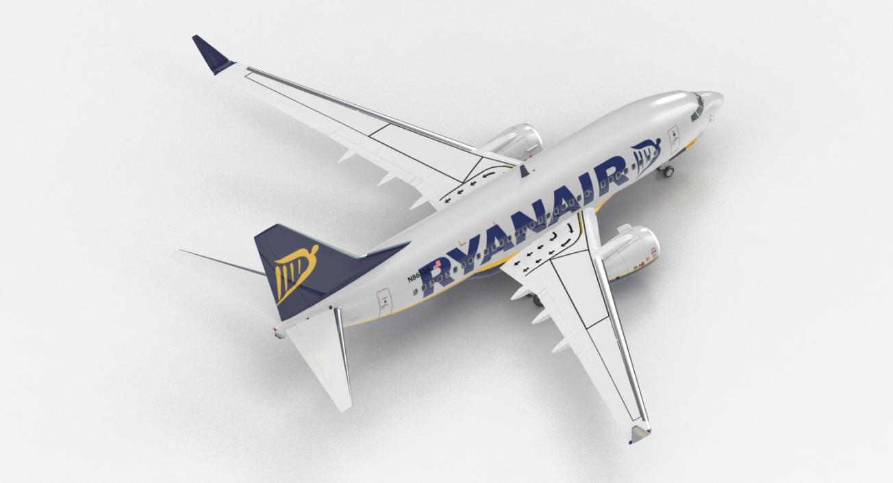 3D Boeing 737-600 with Interior Ryanair