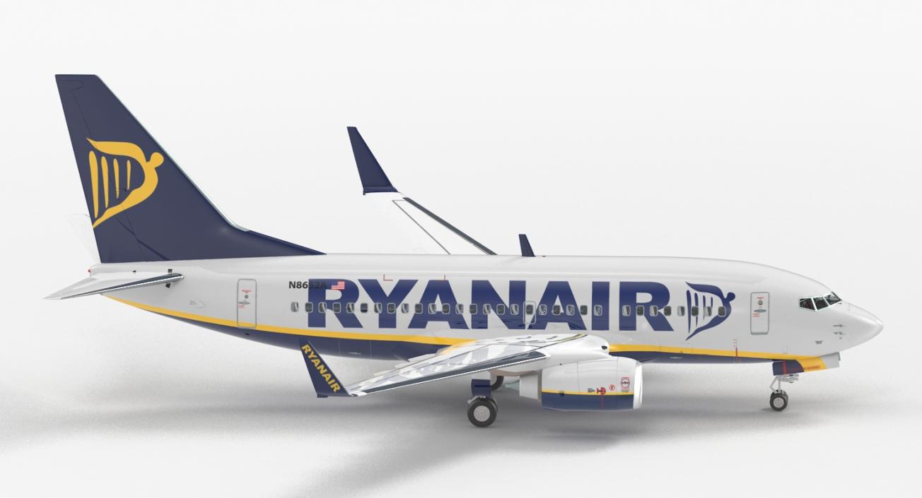 3D Boeing 737-600 with Interior Ryanair