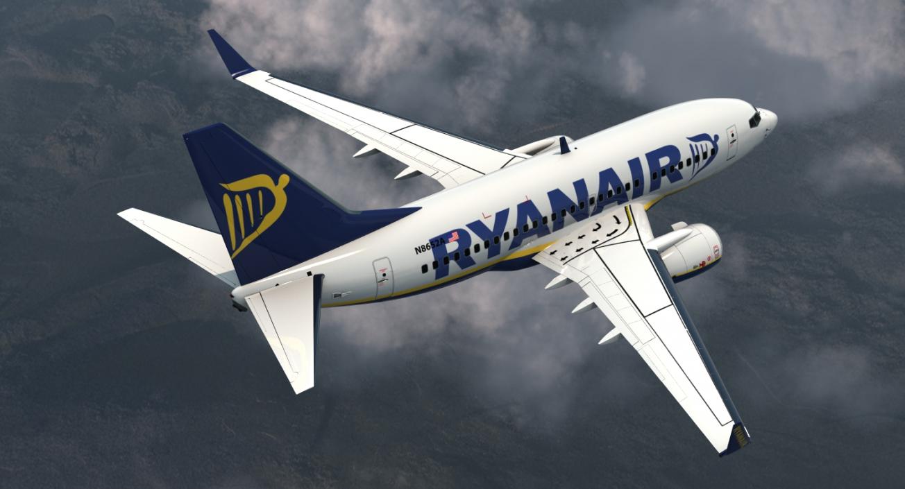 3D Boeing 737-600 with Interior Ryanair