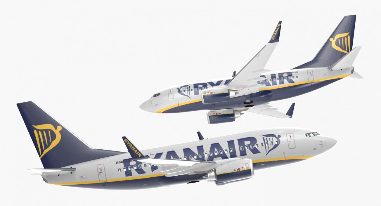 3D Boeing 737-600 with Interior Ryanair